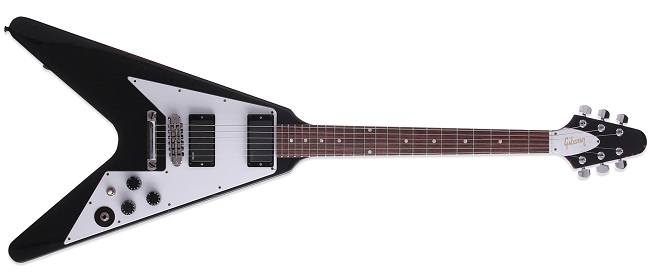 Gibson-Kirk-Hammett-Flying-V-Ebony-Aged